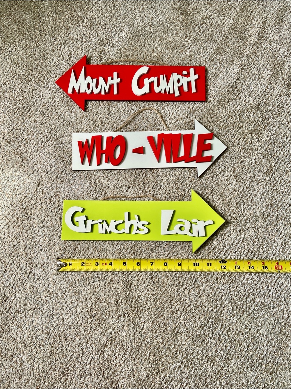 The Grinch Mount Crumpit Who-Ville Grinch's Lair Laser Cut Birch Signs Christmas - Picture 7 of 8
